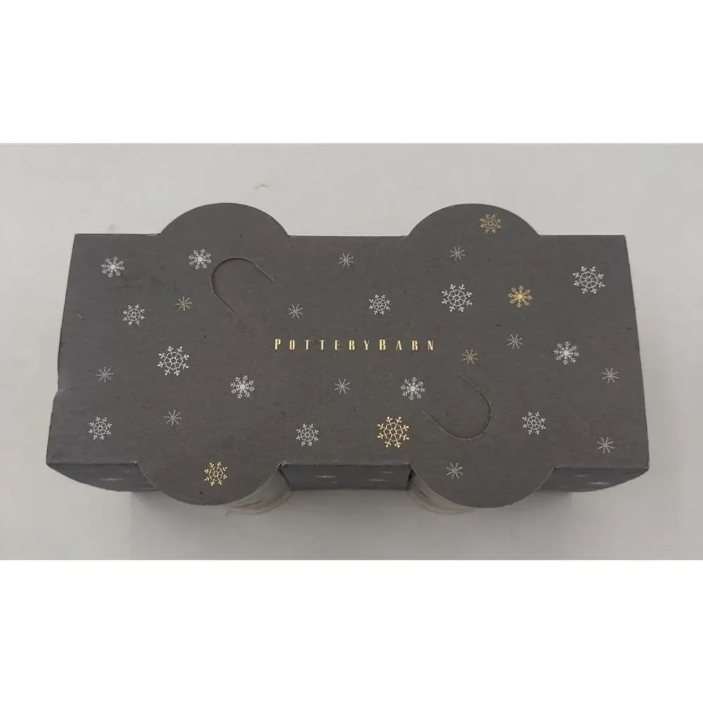 Pottery Barn Christmas Woody Car Juice Glasses Set of 4 Holiday Glassware